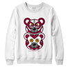 AJ 3 Cardinal Red DopeSkill Sweatshirt Leather Bear Graphic