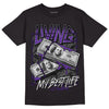 Court Purple 13s DopeSkill T-Shirt Living My Best Life Graphic - Black 