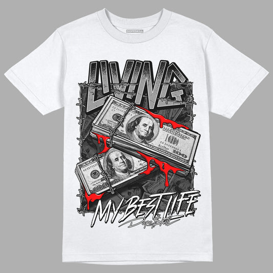 YZ 450 Utility Black DopeSkill T-Shirt Living My Best Life Graphic - White