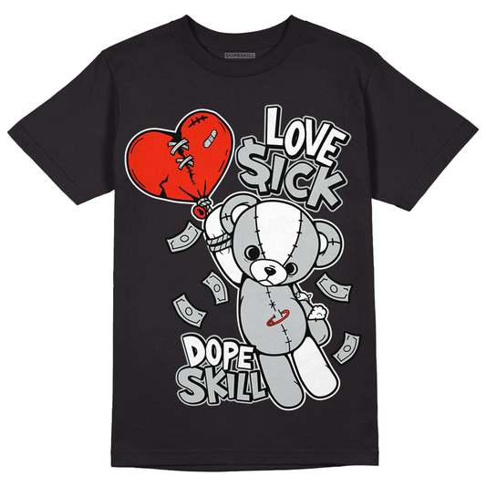 Black Canvas 4s DopeSkill T-Shirt Love Sick Graphic - Black 