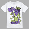 Jordan 4 Canyon Purple DopeSkill T-Shirt Love Sick Graphic - White 