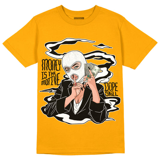 Taxi Yellow Toe 1s DopeSkill Taxi T-shirt Money Is The Motive Graphic