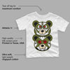 Olive 1s Low OG DopeSkill Toddler Kids T-shirt Leather Bear Graphic