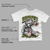 Olive 1s Low OG DopeSkill Toddler Kids T-shirt Sick Bear Graphic