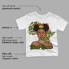 Olive 1s Low OG DopeSkill Toddler Kids T-shirt Black Queen Graphic