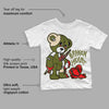 Olive 1s Low OG DopeSkill Toddler Kids T-shirt Broken Heart Graphic