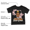 Washed Pink 1s Retro High OG DopeSkill Toddler Kids T-shirt Black Queen Graphic