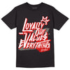 Fire Red 3s DopeSkill T-Shirt LOVE Graphic - Black