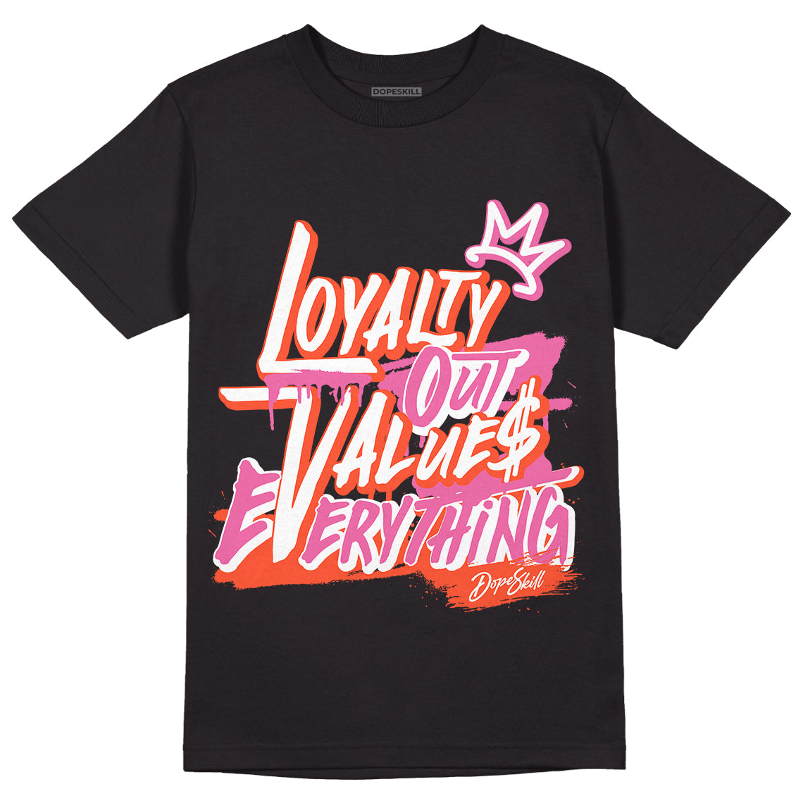 Jordan 5 GS Pinksicle DopeSkill T-Shirt LOVE Graphic - Black