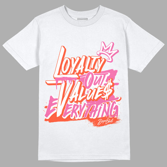 Jordan 5 GS Pinksicle DopeSkill T-Shirt LOVE Graphic - White 