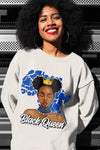 AJ 5 Racer Blue DopeSkill Sweatshirt Black Queen Graphic