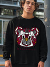 AJ 3 Cardinal Red DopeSkill Sweatshirt SNK Bear Graphic