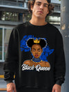 AJ 5 Racer Blue DopeSkill Sweatshirt Black Queen Graphic