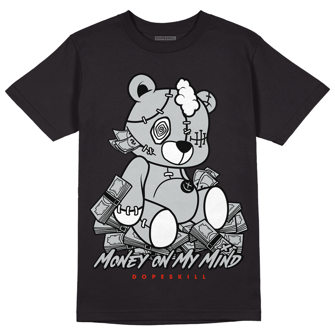 Black Canvas 4s DopeSkill T-Shirt MOMM Bear Graphic - Black 