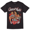 Fire Red 3s DopeSkill T-Shirt Queen Of Hustle Graphic - Black