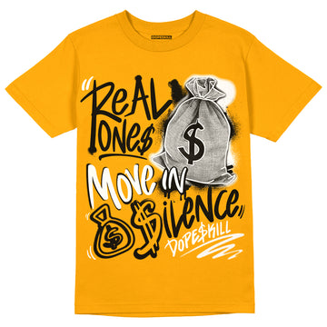 Taxi Yellow Toe 1s DopeSkill Taxi T-shirt Real Ones Move In Silence Graphic