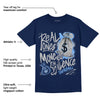 Georgetown 6s DopeSkill College Navy T-shirt Real Ones Move In Silence Graphic