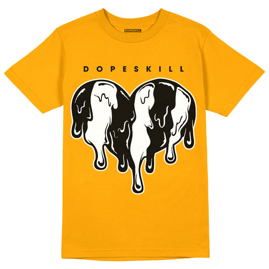 Taxi Yellow Toe 1s DopeSkill Taxi T-shirt Slime Drip Heart Graphic