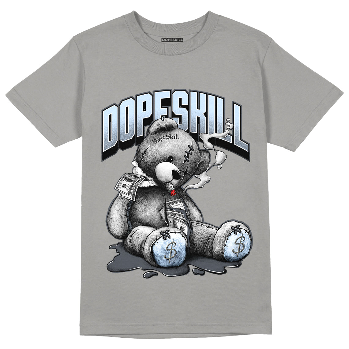Jordan 11 Cool Grey DopeSkill Grey T-shirt Sick Bear Graphic, hiphop tees, grey graphic tees, sneakers match shirt