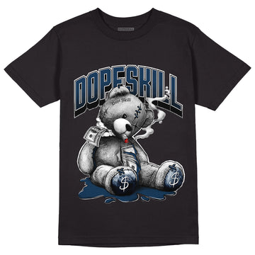 Jordan 13 Brave Blue DopeSkill T-Shirt Sick Bear Graphic - Black