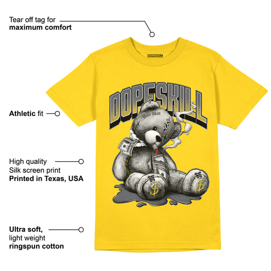 AJ 4 Lightning DopeSkill Tour Yellow T-shirt Sick Bear Graphic