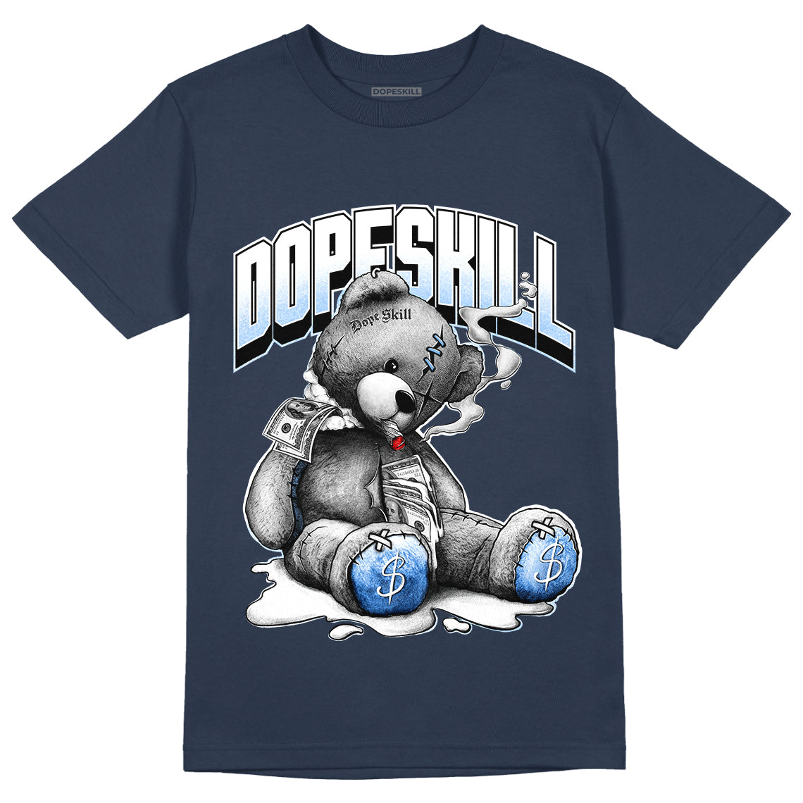 Jordan 6 Midnight Navy DopeSkill T-shirt Sick Bear Graphic