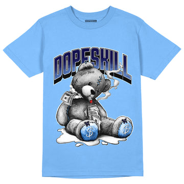 Jordan 6 UNC DopeSkill University Blue T-Shirt Sick Bear Graphic