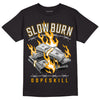 Taxi Yellow Toe 1s DopeSkill T-Shirt Slow Burn Graphic - Black 