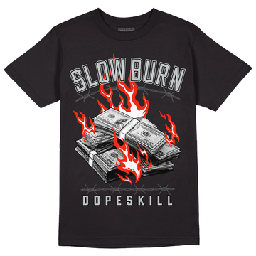 Black Canvas 4s DopeSkill T-Shirt Slow Burn Graphic - Black