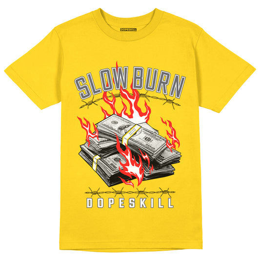 AJ 4 Lightning DopeSkill Tour Yellow T-shirt Slow Burn Graphic