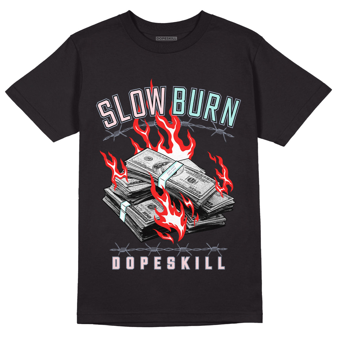 Jordan 5 Easter DopeSkill T-Shirt Slow Burn Graphic - Black