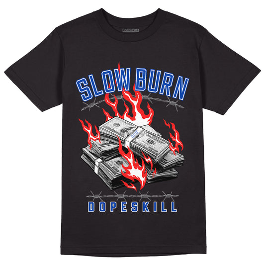 AJ 5 Racer Blue DopeSkill T-Shirt Slow Burn Graphic