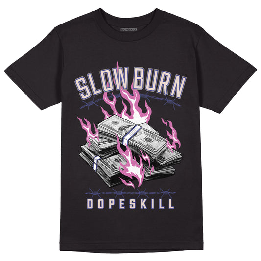 Jordan 7 SE Sapphire DopeSkill T-Shirt Slow Burn Graphic - Black 