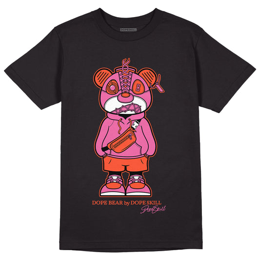 Jordan 5 GS Pinksicle DopeSkill T-Shirt Sneaker Bear Graphic - Black