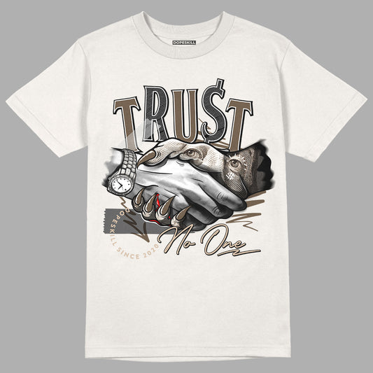 YZ Foam Runner Sand DopeSkill T-shirt Trust No One Graphic