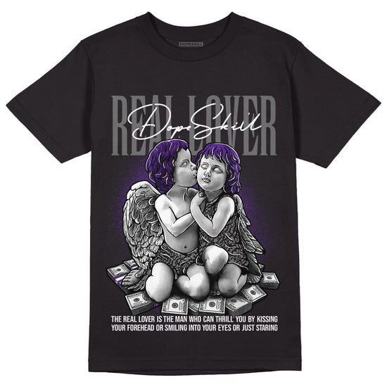 Dark Iris 3s DopeSkill T-Shirt Real Lover Graphic - Black 