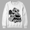 Black Metallic Chrome 6s DopeSkill Sweatshirt Bear Steals Sneaker Graphic - White