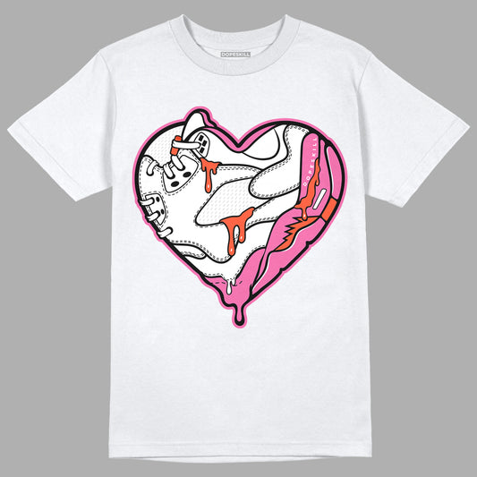 GS Pinksicle 5s DopeSkill T-Shirt Heart Jordan 5 Graphic - White 