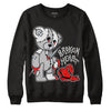 Black Metallic Chrome 6s DopeSkill Sweatshirt Broken Heart Graphic - Black