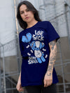 AJ 6 University Blue DopeSkill College Navy T-Shirt Love Sick Graphic