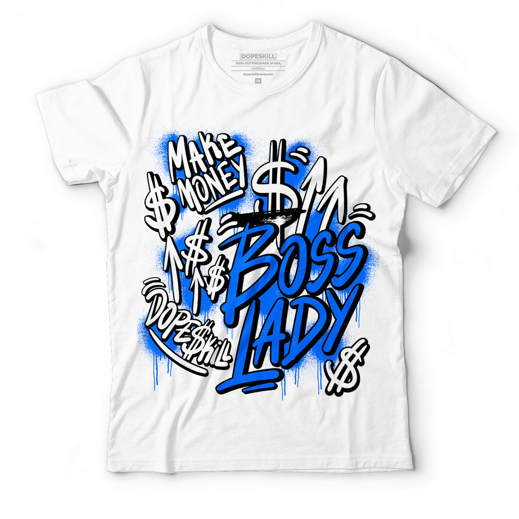 Yz 350 Boost V2 Dazzling Blue DopeSkill T-Shirt Boss Lady Graphic - White 