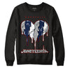 Midnight Navy 4s DopeSkill Sweatshirt Juneteenth Heart Graphic - Black