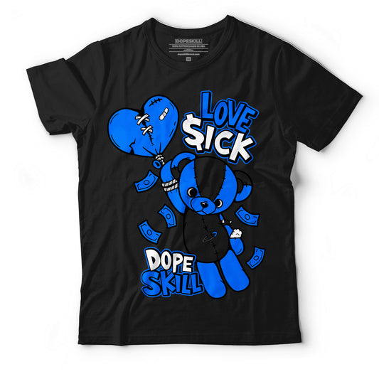 Yz 350 Boost V2 Dazzling Blue DopeSkill T-Shirt Love Sick Graphic - Black 