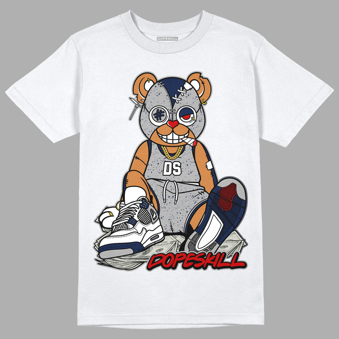 Midnight Navy 4s DopeSkill T-Shirt Greatest Graphic - White