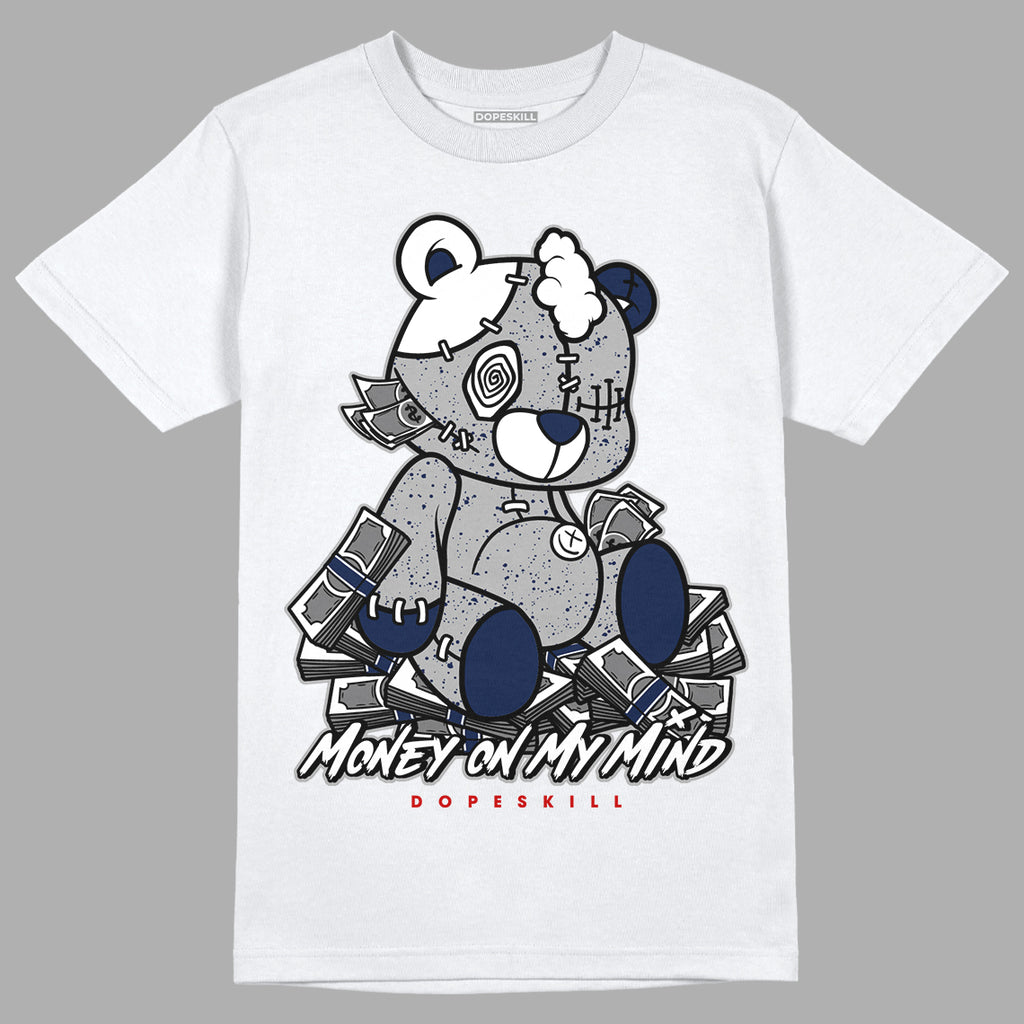 Midnight Navy 4s DopeSkill T-Shirt MOMM Bear Graphic - White