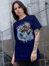 AJ 6 University Blue DopeSkill College Navy T-Shirt Takin No L's Graphic