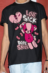 AJ 1 Mid Coral Chalk DopeSkill T-Shirt Love Sick Graphic