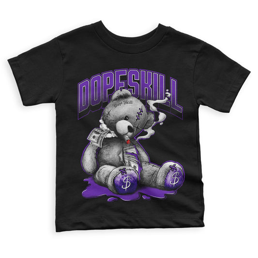 Court Purple 13s DopeSkill Toddler Kids T-shirt Sick Bear Graphic