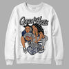 Midnight Navy 4s DopeSkill Sweatshirt Queen Of Hustle Graphic - White