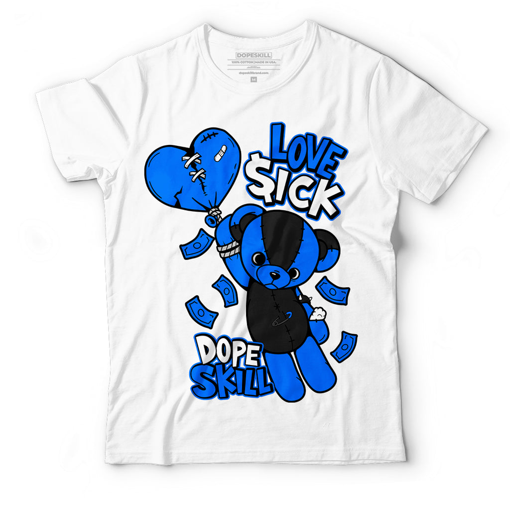 Yz 350 Boost V2 Dazzling Blue DopeSkill T-Shirt Love Sick Graphic - White 